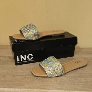 INC International Concepts Women's Sparkling Slide Sandals